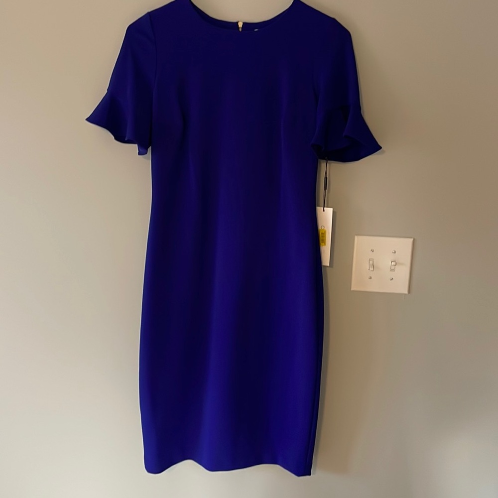 NWT Calvin Klein Flutter Sleeved Dress